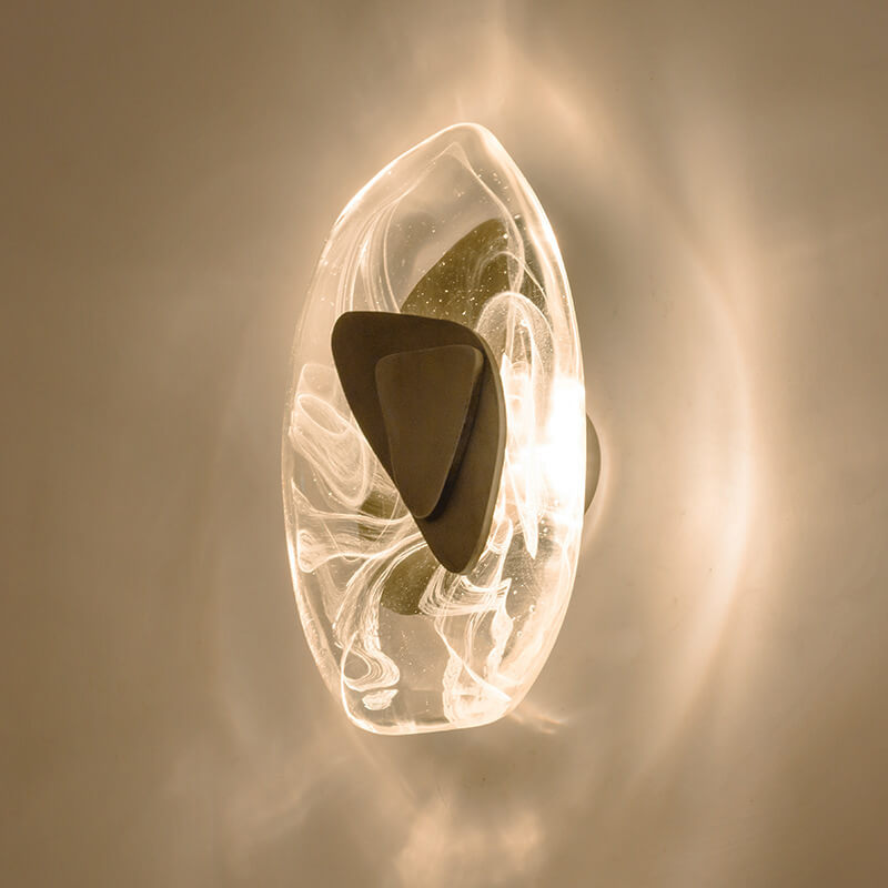 مصباح حائط LED بيضاوي الشكل بتصميم عصري إبداعي، مزود بضوء واحد 