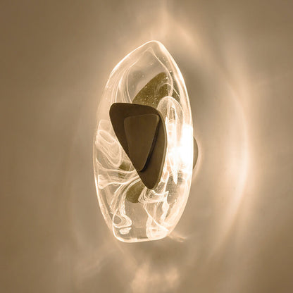 مصباح حائط LED بيضاوي الشكل بتصميم عصري إبداعي، مزود بضوء واحد 