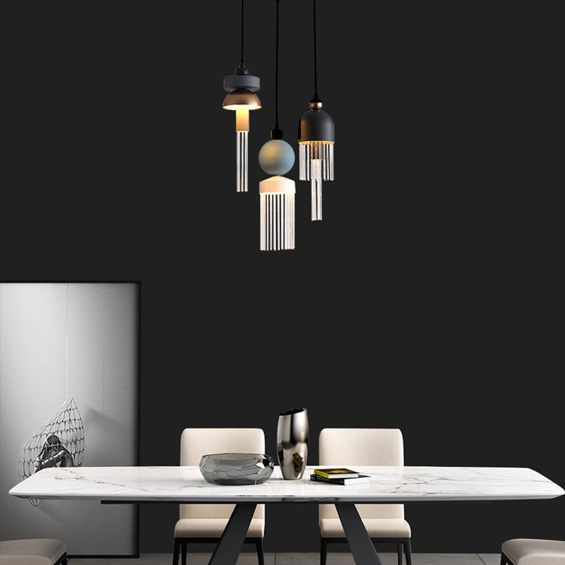 ثريا LED من الألومنيوم بتصميم عصري إبداعي غير منتظم لغرفة المعيشة 