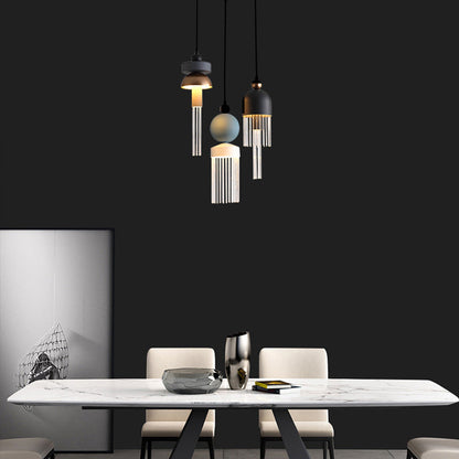 ثريا LED من الألومنيوم بتصميم عصري إبداعي غير منتظم لغرفة المعيشة 