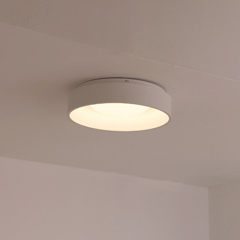 Nordic Minimalist Iron Acrylic Concave-Convex Circle LED Flush Mount Ceiling Light