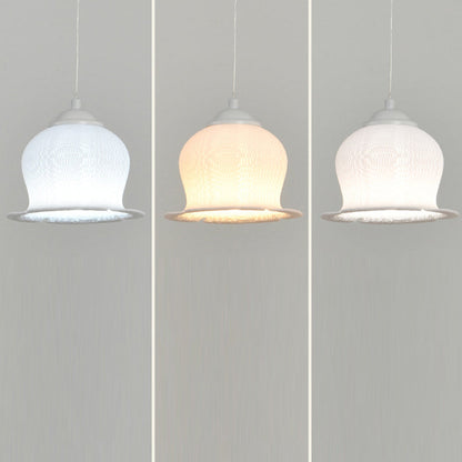 Modern Art Deco PLA Bell Orchid Flower Shade Iron 3/4/5-Light Island Light Chandelier For Dining Room