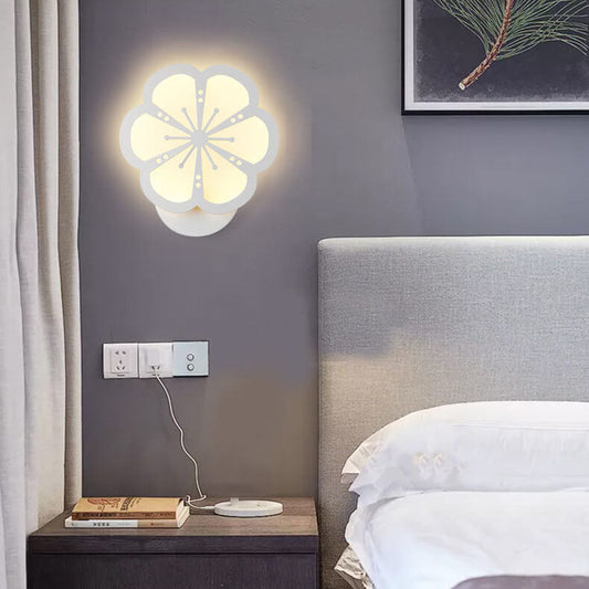 مصباح حائط LED من الأكريليك بتصميم عصري بسيط بلون البرقوق 