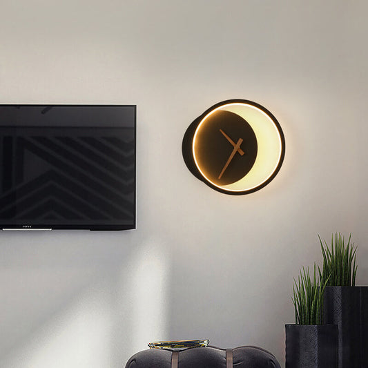 مصباح حائط LED دائري على شكل ساعة إبداعية من Nordic 