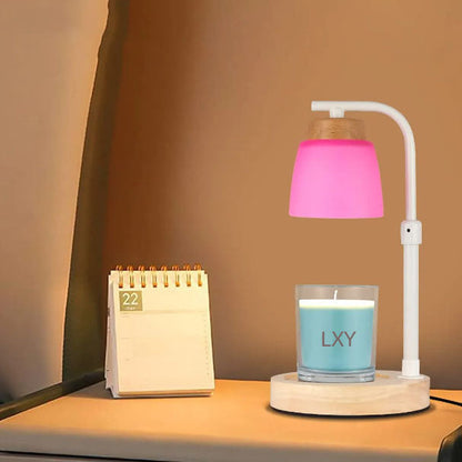 Modern Minimalist Lifting Solid Wood Cylinder 1-Light Melting Wax Table Lamp