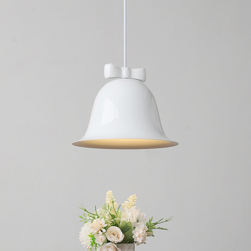 Nordic Minimalist Bells Bow Tie Iron 1-Light Pendant Light