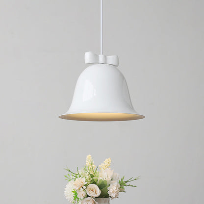 Nordic Minimalist Bells Bow Tie Iron 1-Light Pendant Light
