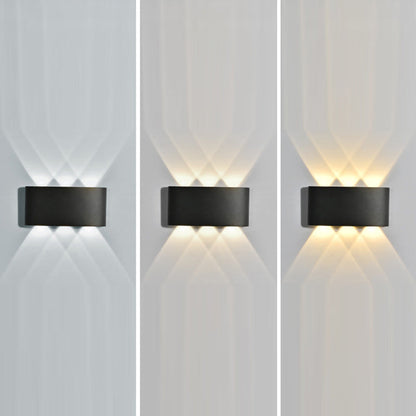 Modern Minimalist Waterproof Cylinder Rectangular Aluminium Iron Acrylic LED Wall Sconce Lamp For Outdoor Patio
