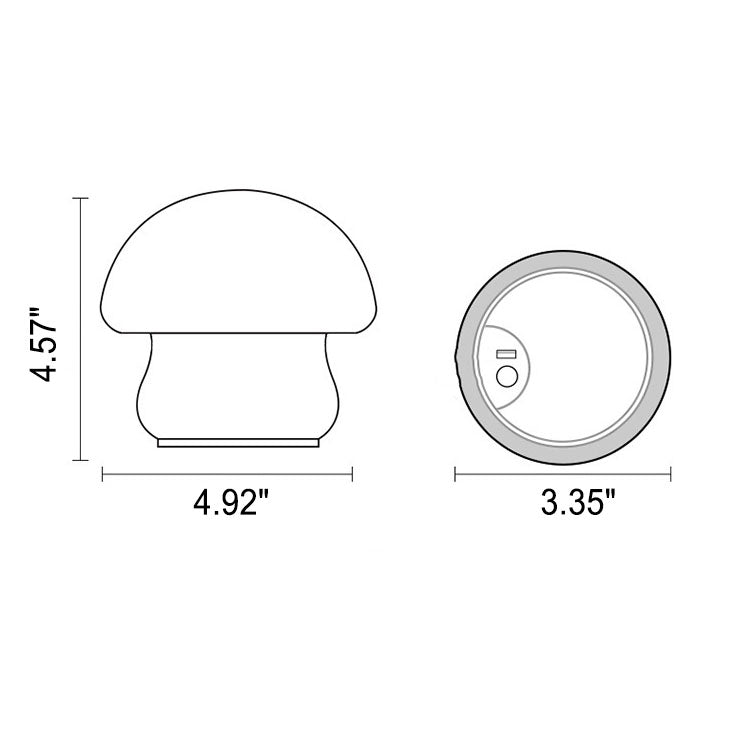 Creative Cartoon Mushroom Silicone Night Light LED Table Lamp