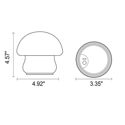 Creative Cartoon Mushroom Silicone Night Light LED Table Lamp