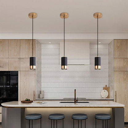 Nordic Minimalist Column Iron Mini 1-Light Pendant Light