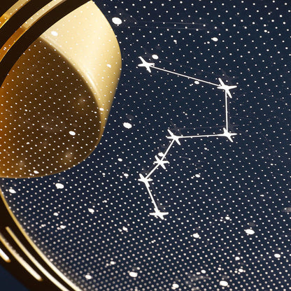 Nordic Modern Minimalist Round Star Moon Iron Aluminum Acrylic LED Flush Mount Ceiling Light
