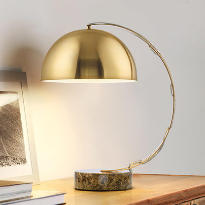 Modern Creative Bending Gold Hardware Marble Base 1-Light Table Lamp