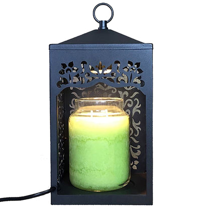 Traditional Vintage Metal Hollow Rectangle Shade 1-Light Melting Wax Table Lamp For Bedroom