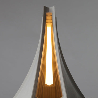 Contemporary Scandinavian Triangle Concrete LED Table Lamp For Bedroom