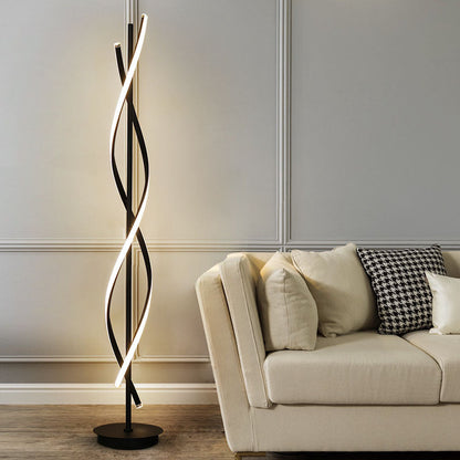 Minimalist 1-Light Spiral LED Standing Floor Lamps