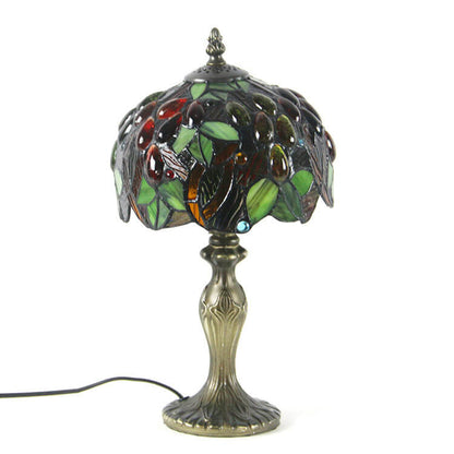 Tiffany Stained Glass Fruit Dome 1-Light Table Lamp