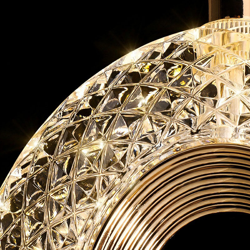 Modern Luxury Oval Iron Zinc Alloy Acrylic LED Semi-Flush Mount Ceiling Light For Living Room