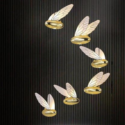 Contemporary Luxury Acrylic Resin Bee Shape LED Pendant Light For Living Room