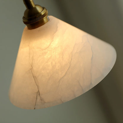 Modern Light Luxury Triangle Cone Lucite Copper 1-Light Pendant Light