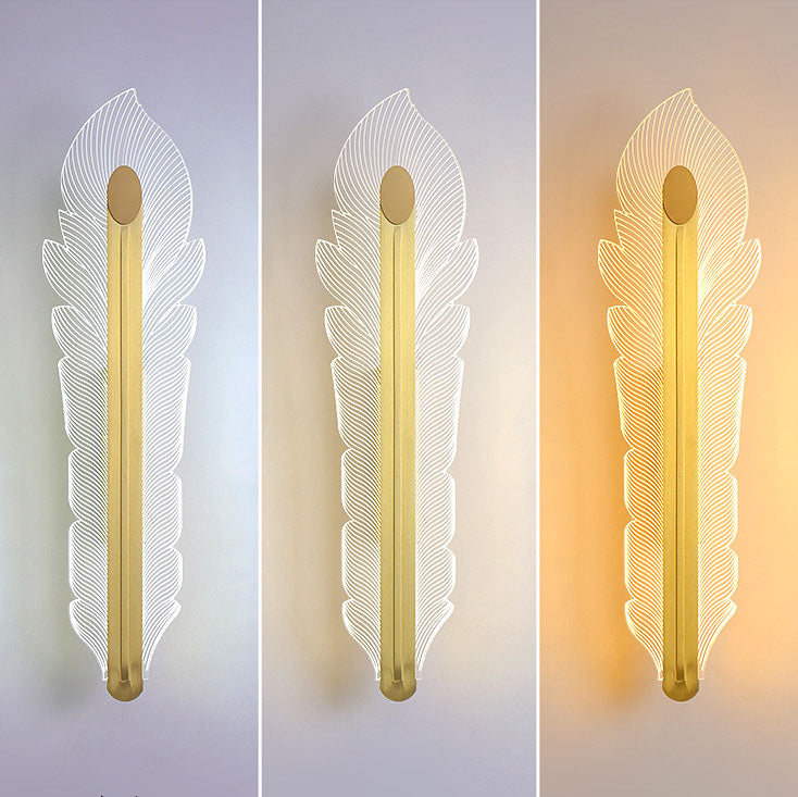 مصباح حائط LED فاخر من الأكريليك على شكل ذيل الفينيق من Nordic Light 