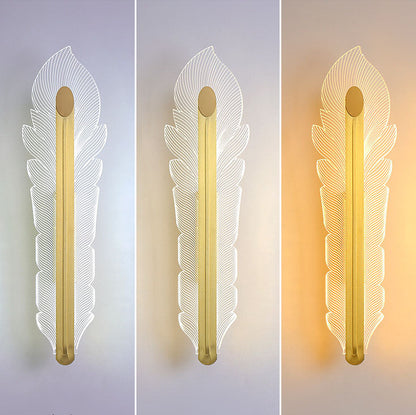 مصباح حائط LED فاخر من الأكريليك على شكل ذيل الفينيق من Nordic Light 