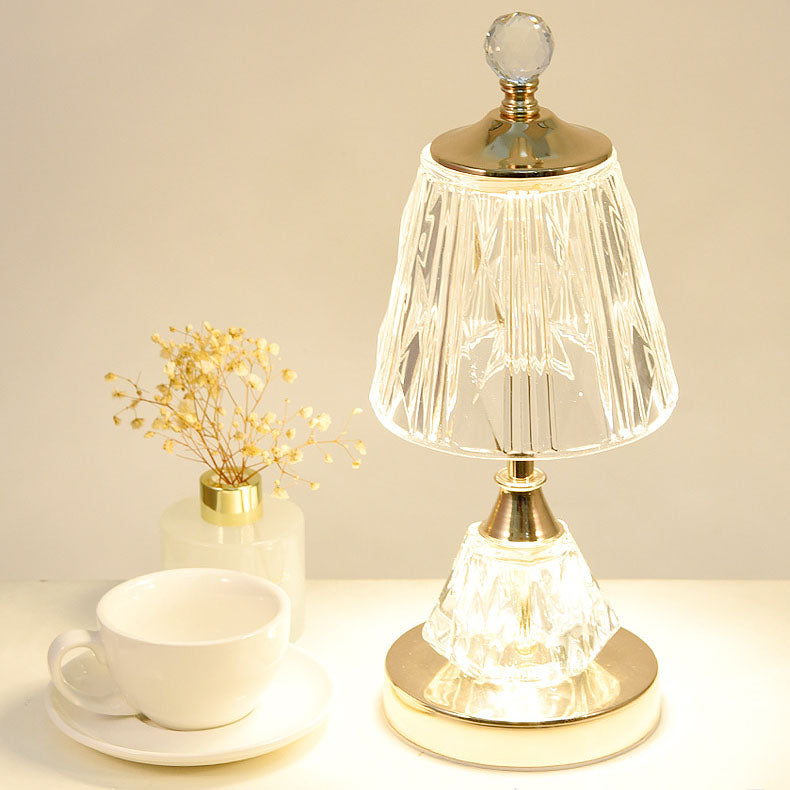 Modern Luxury Crystal Glass Diamond Base LED Table Lamp
