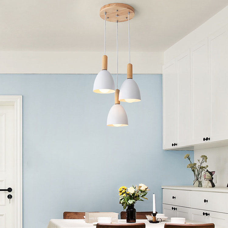 Nordic Minimalist Macaron Solid Color 1/3-Light Chandelier