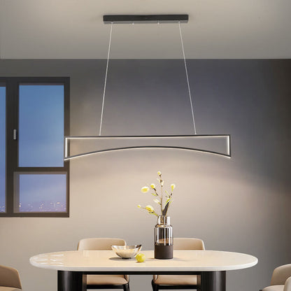 Scandinavian Minimalist Aluminum Silicone LED Island Light Chandelier