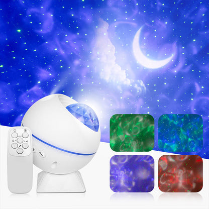 Modern Plastic LED Seven-color Sound-controlled Star Projection Light Night Light