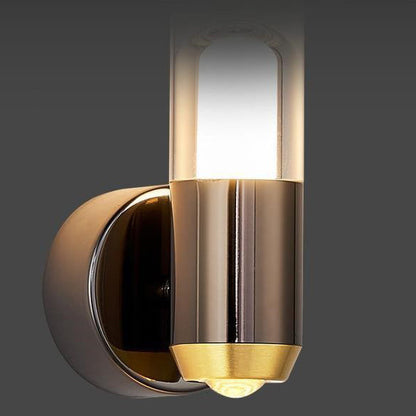 Contemporary Scandinavian Cylindrical Iron Aluminum Acrylic LED Wall Sconce Lamp For Living Room