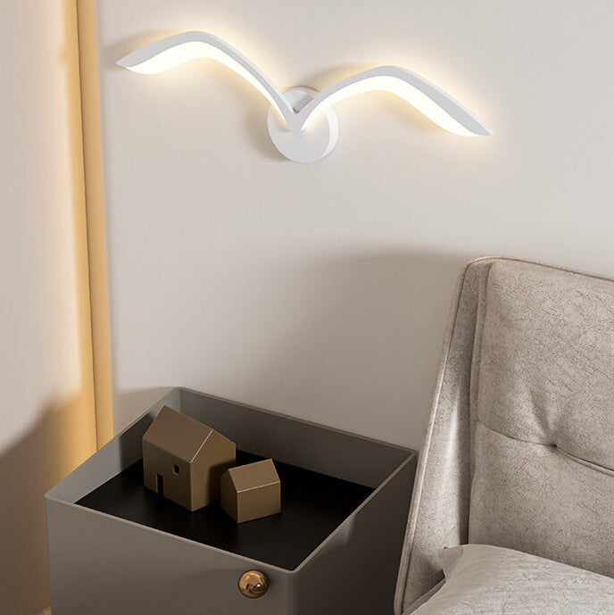 مصباح حائط LED من الأكريليك بتصميم طائر النورس بتصميم بسيط إسكندنافي 