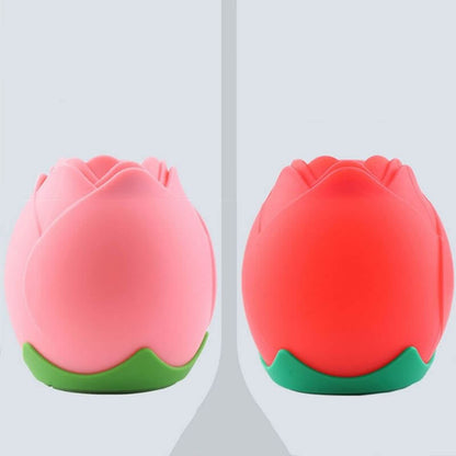 Creative Rose Silicone Pat USB Atmosphere LED Night Light Table Lamp