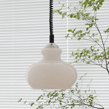 Contemporary Nordic Spherical Iron Glass 1-Light Pendant Light For Dining Room