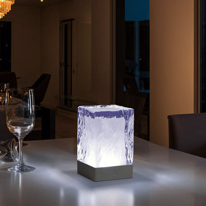 Modern Simplicity Resin Square LED Table Lamp For Bedroom