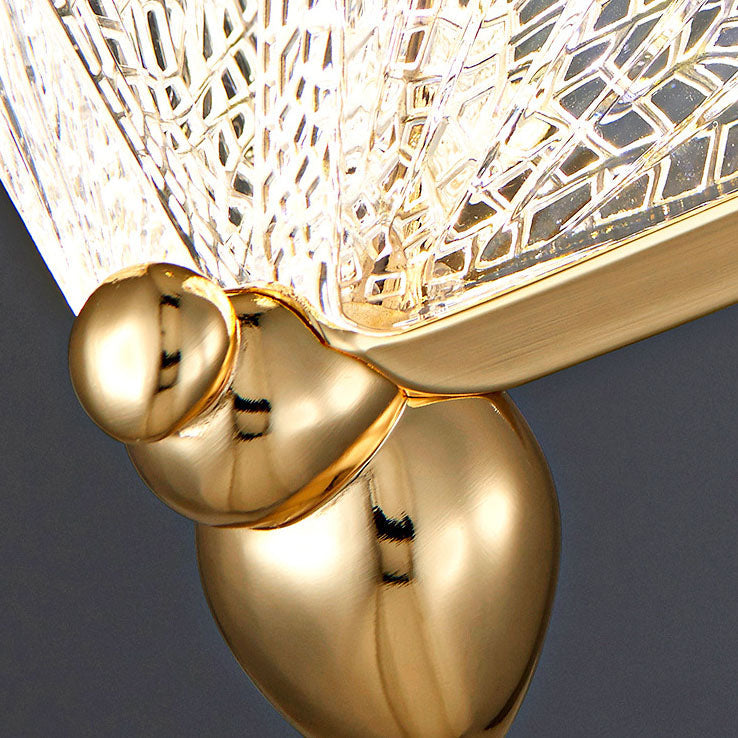 Modern Luxury Acrylic Butterfly Zinc Alloy Iron Frame LED Pendant Light For Bedroom