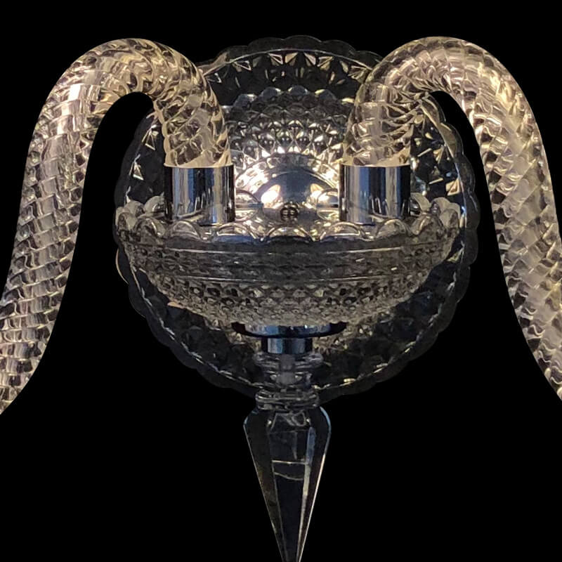 European Vintage Luxury Crystal Candelabra 2-Light Wall Sconce Lamp
