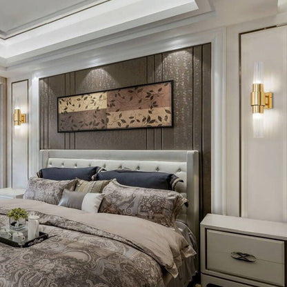 Modern Iron Glass 1/2-Light Wall Sconce Lamp