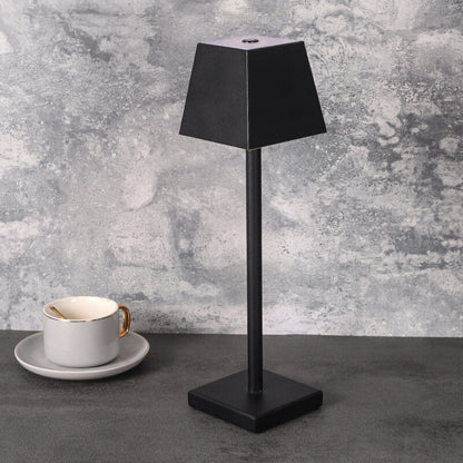Modern Solid Color Square Metal LED Touch Table Lamp