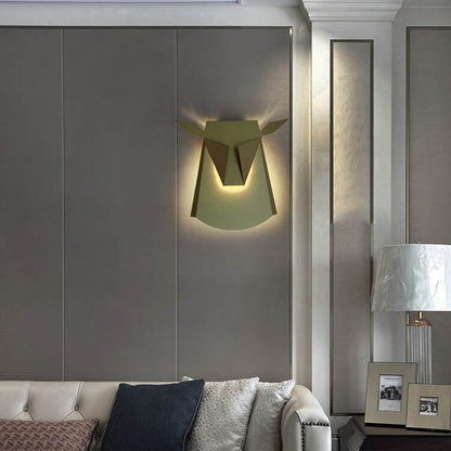Contemporary Creative Iron Bull Head Shape LED Wall Sconce Lamp For Bedroom
