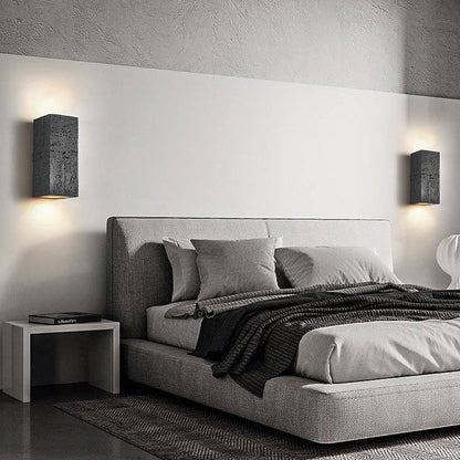 Retro Wabi-sabi Square Column Hand Sculpted LED Wall Sconce Lamp