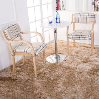 Contemporary Nordic Wood Cotton Linen Fabric PU Leather Velvet Sponge Square Dining Chair Backrest Armrest For Dining Room