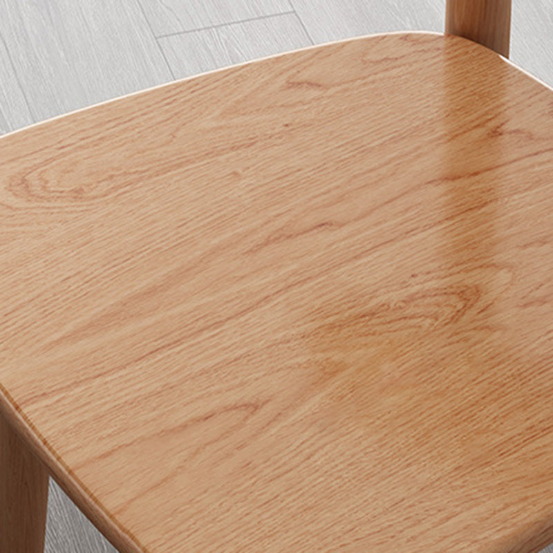 Modern Minimalist Square PU Leather Fabric Solid Wood Dining Chair Backrest For Dining Room