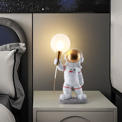 現代的でクリエイティブな樹脂製ABS製宇宙飛行士1灯テーブルランプ（寝室用） 