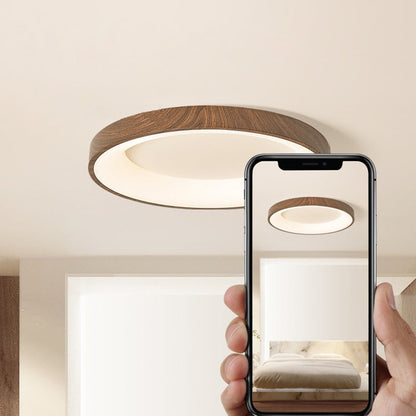 Traditional Chinese Iron Acrylic Round Square LED Flush Mount Ceiling Light For Bedroom