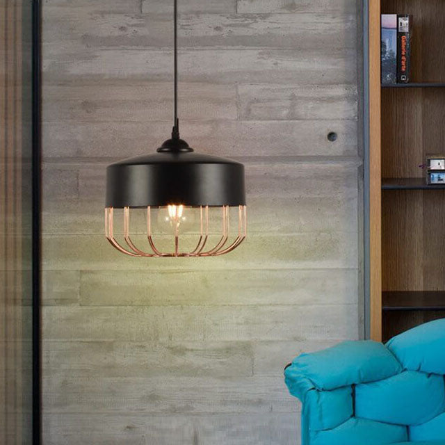Nordic Creative Iron Geometry Plating Rose Gold 1-Light Pendant Light