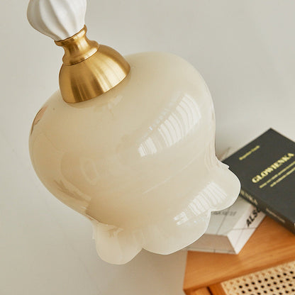 Traditional French Suzuki Copper Ceramic 1-Light Pendant Light For Bedroom