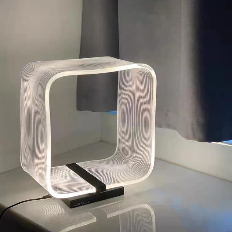 Nordic Square Ring Acrylic LED Decorative Table Lamp
