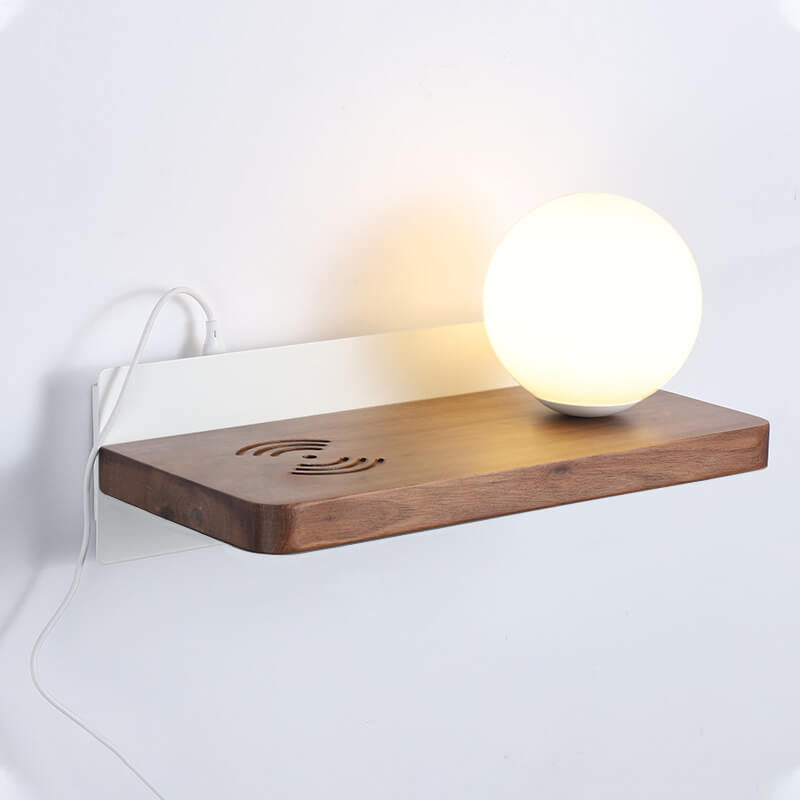 Modern Minimalist Wood Grain 1-light Wall Sconce Lamp