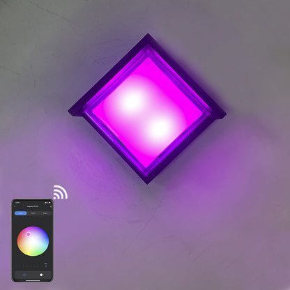 مصباح حائط LED ذكي خارجي معتم من الألومنيوم مع تطبيق 